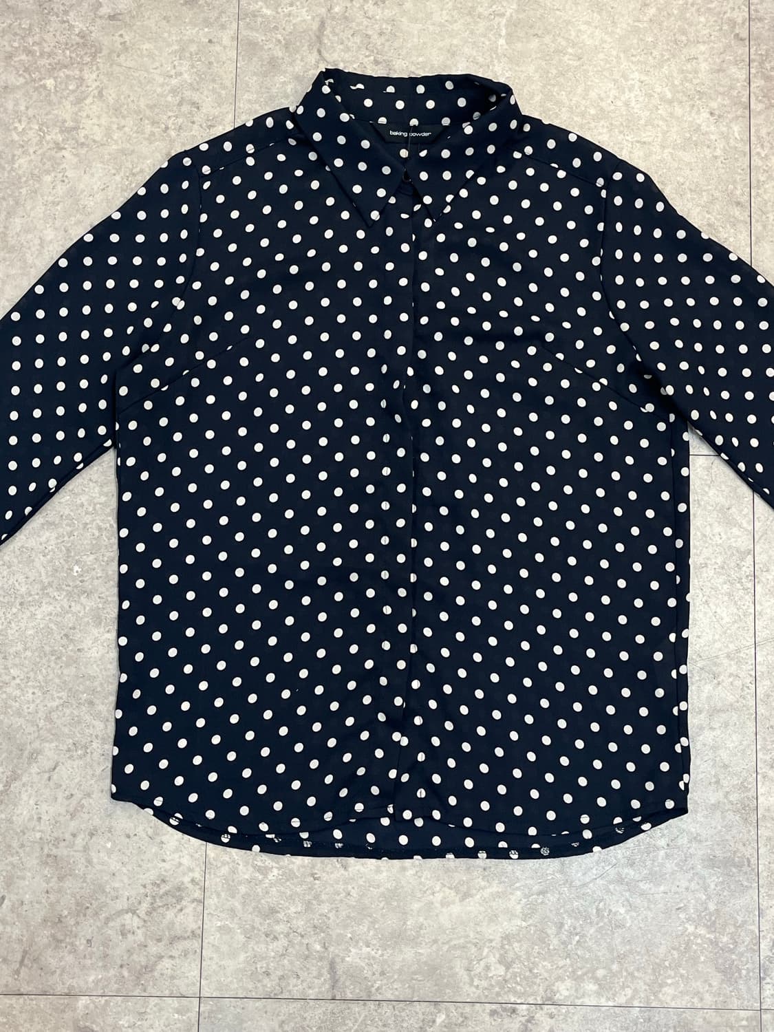 빈티지 도트 블라우스 블랙 #csz3656 상품이미지5