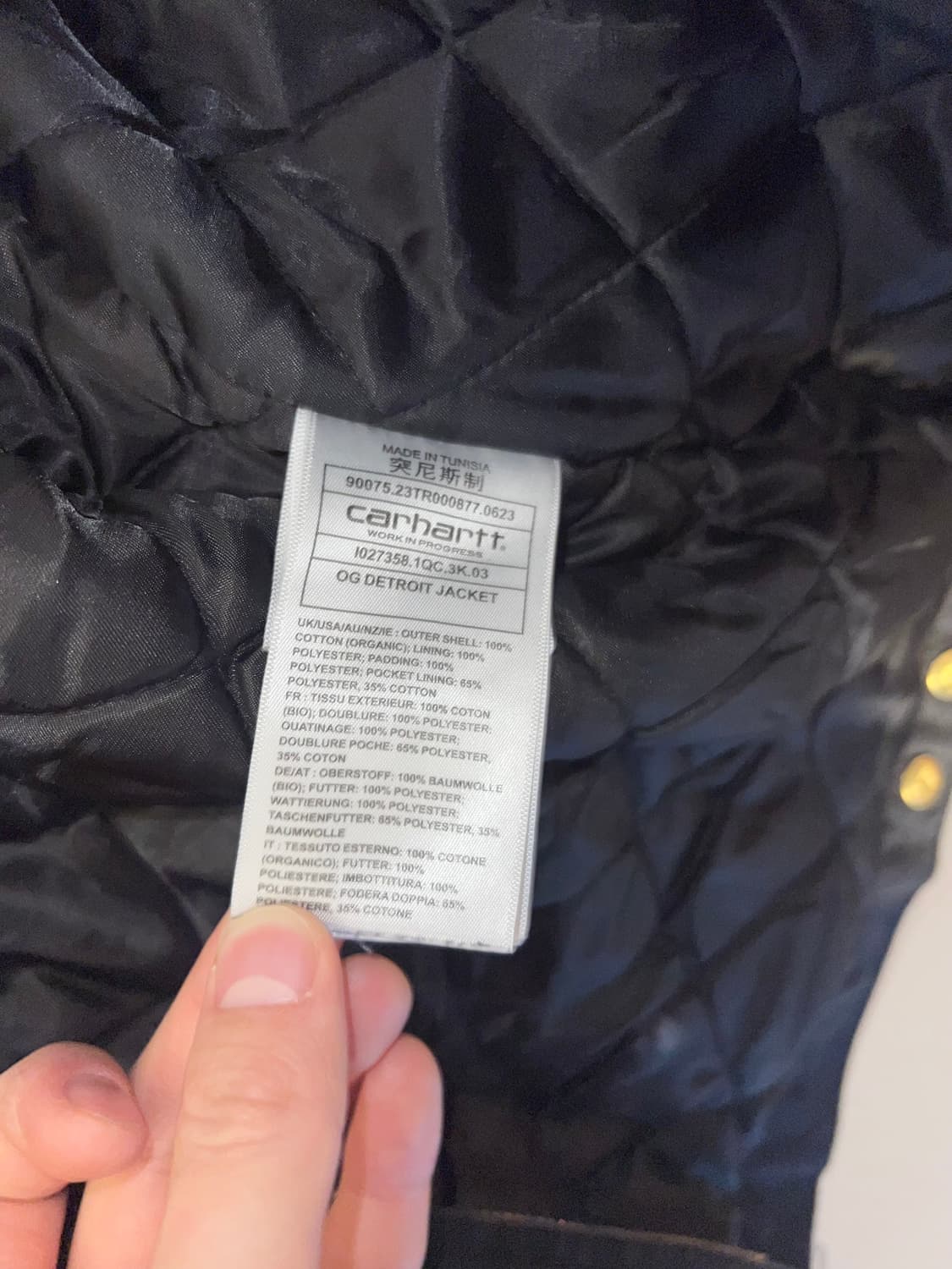 칼하트 디트로이트 자켓 블랙 상품이미지7