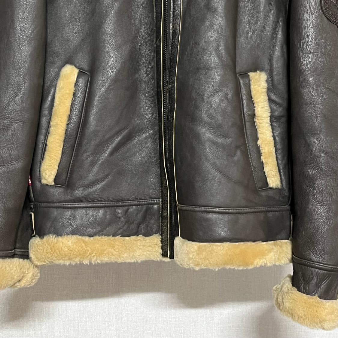 리바이스 미공군 B3 무스탕 가죽 자켓 L 상품이미지8