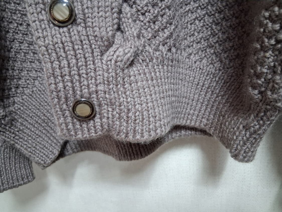 일본빈티지 핸드메이드 두툼한 울뜨게 스웨트가디건 입체 와플뜨게 88까지 상품이미지5