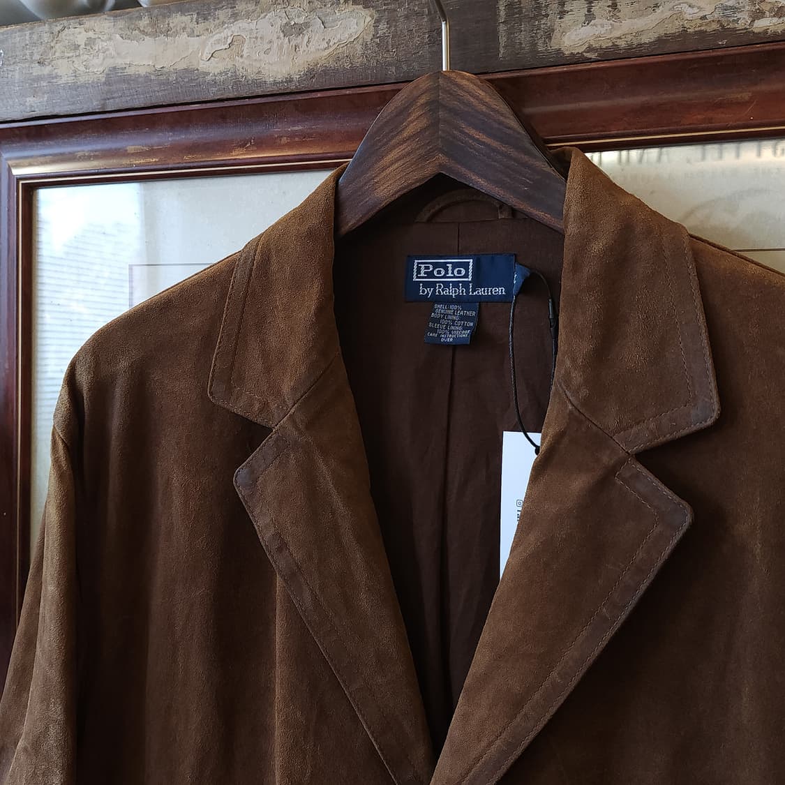 90s 폴로 랄프로렌 가죽자켓 왁스드 카우하이드 헤비 레더 헌팅자켓 L 상품이미지5