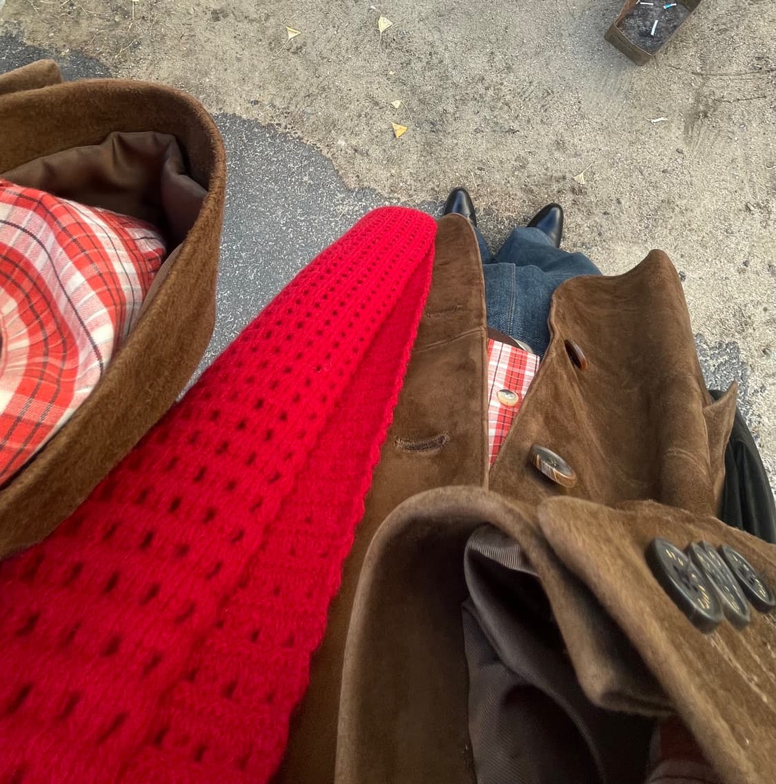 유스 니트머플러 레드 상품이미지2