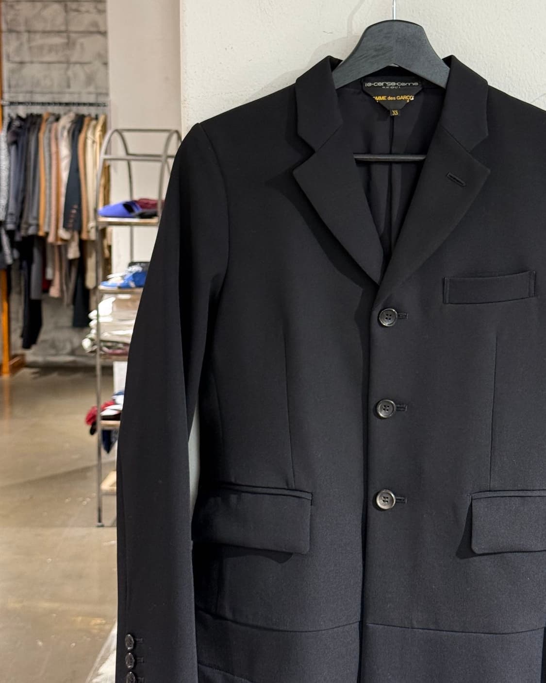 꼼데가르송 2015fw 블랙 컷아웃 자켓 상품이미지2