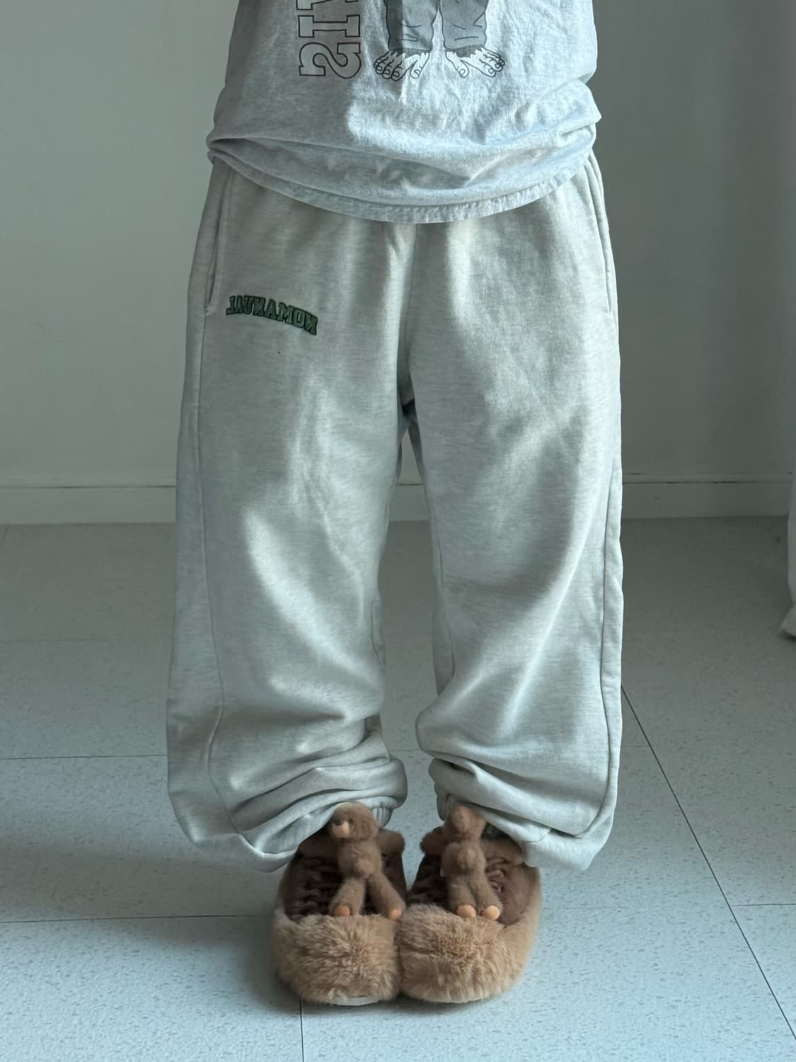 노매뉴얼 멜란지 조거팬츠 상품이미지1