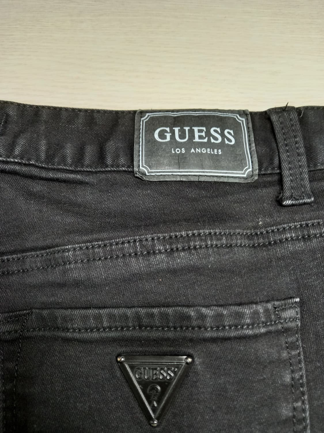 34 GUESS 약기모 스판 슬림일자진 블랙 34-610 상품이미지5