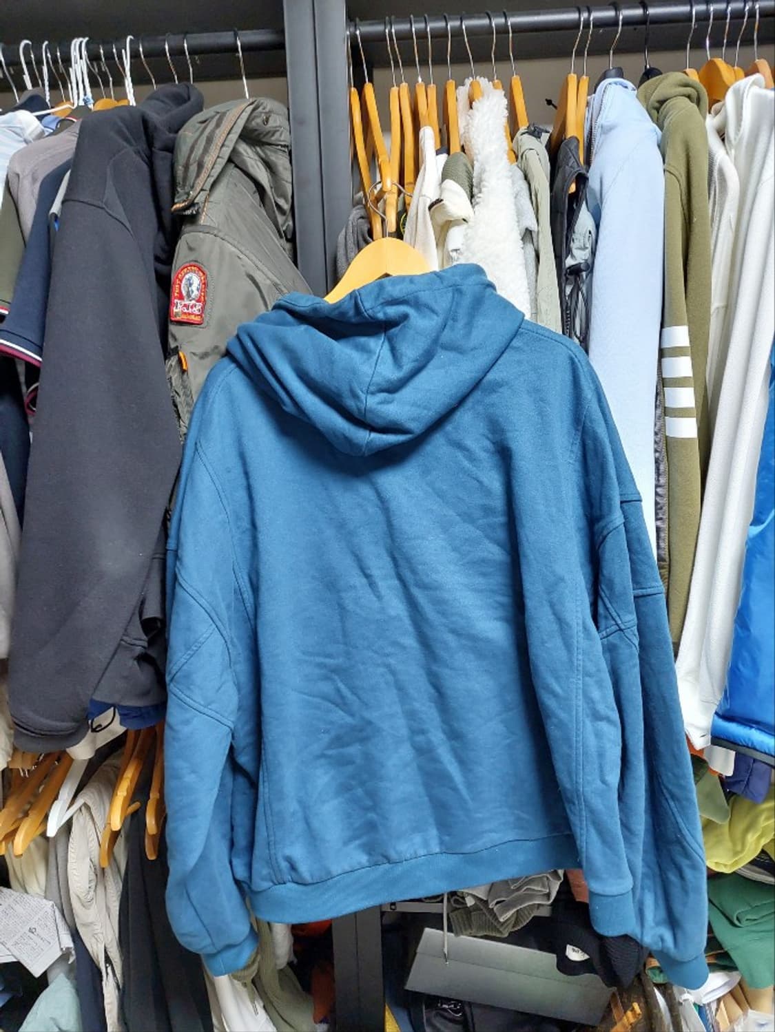 우영미 앞포켓 캥거루 후드 48 블루 상품이미지9