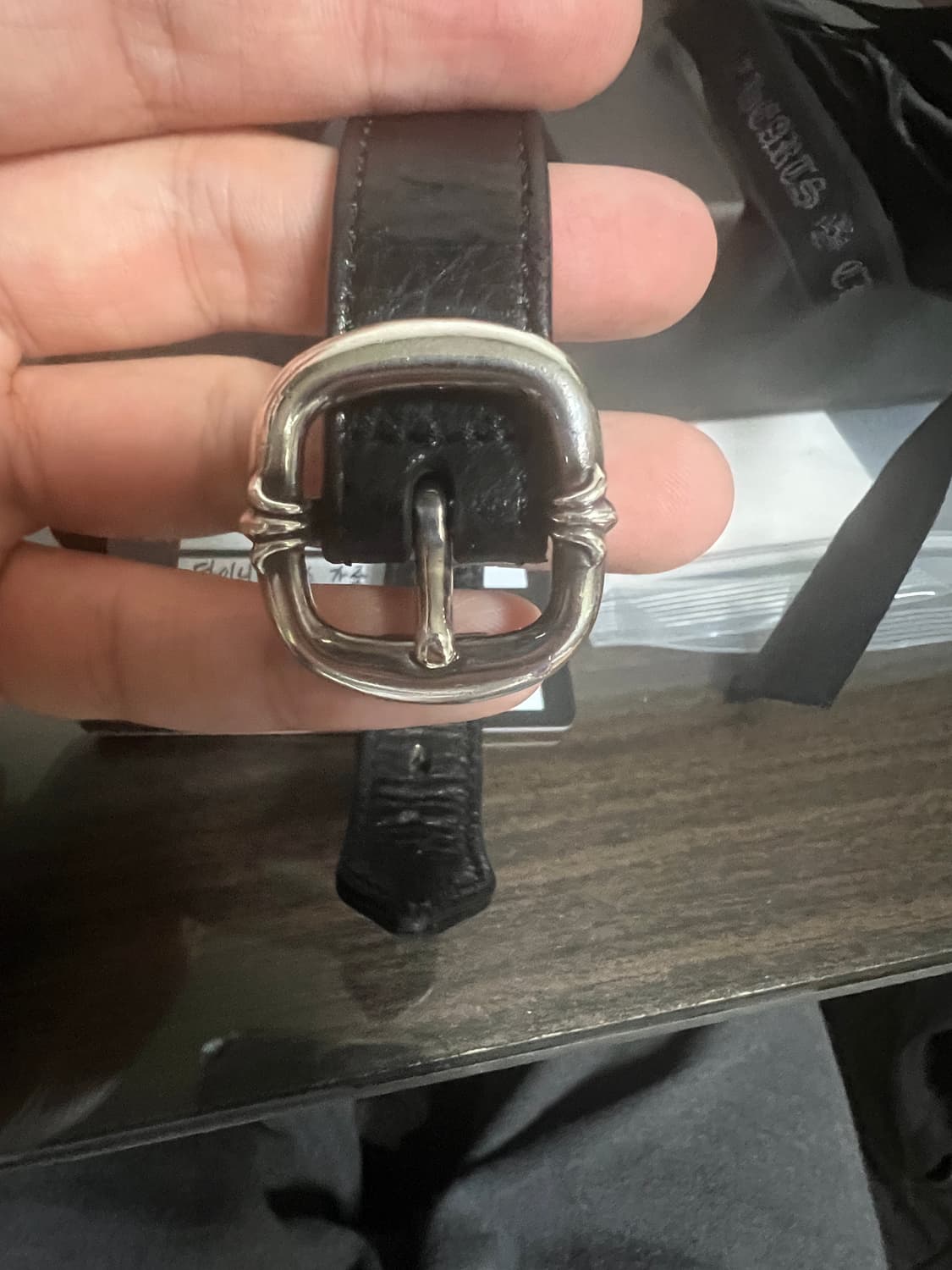 크롬하츠 타이니크로스 레더 팔찌 상품이미지3