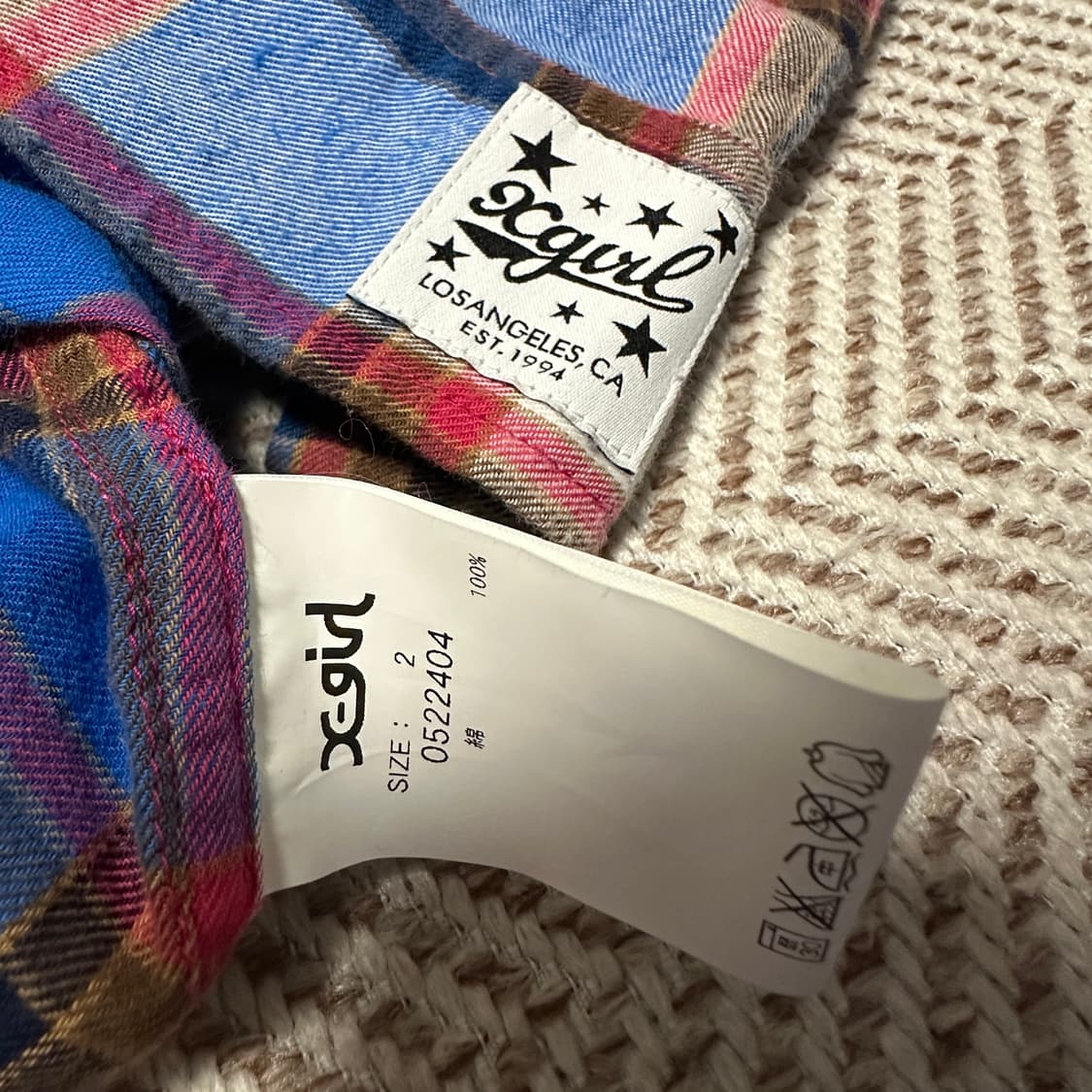 X-GIRL woman check shirt 상품이미지4