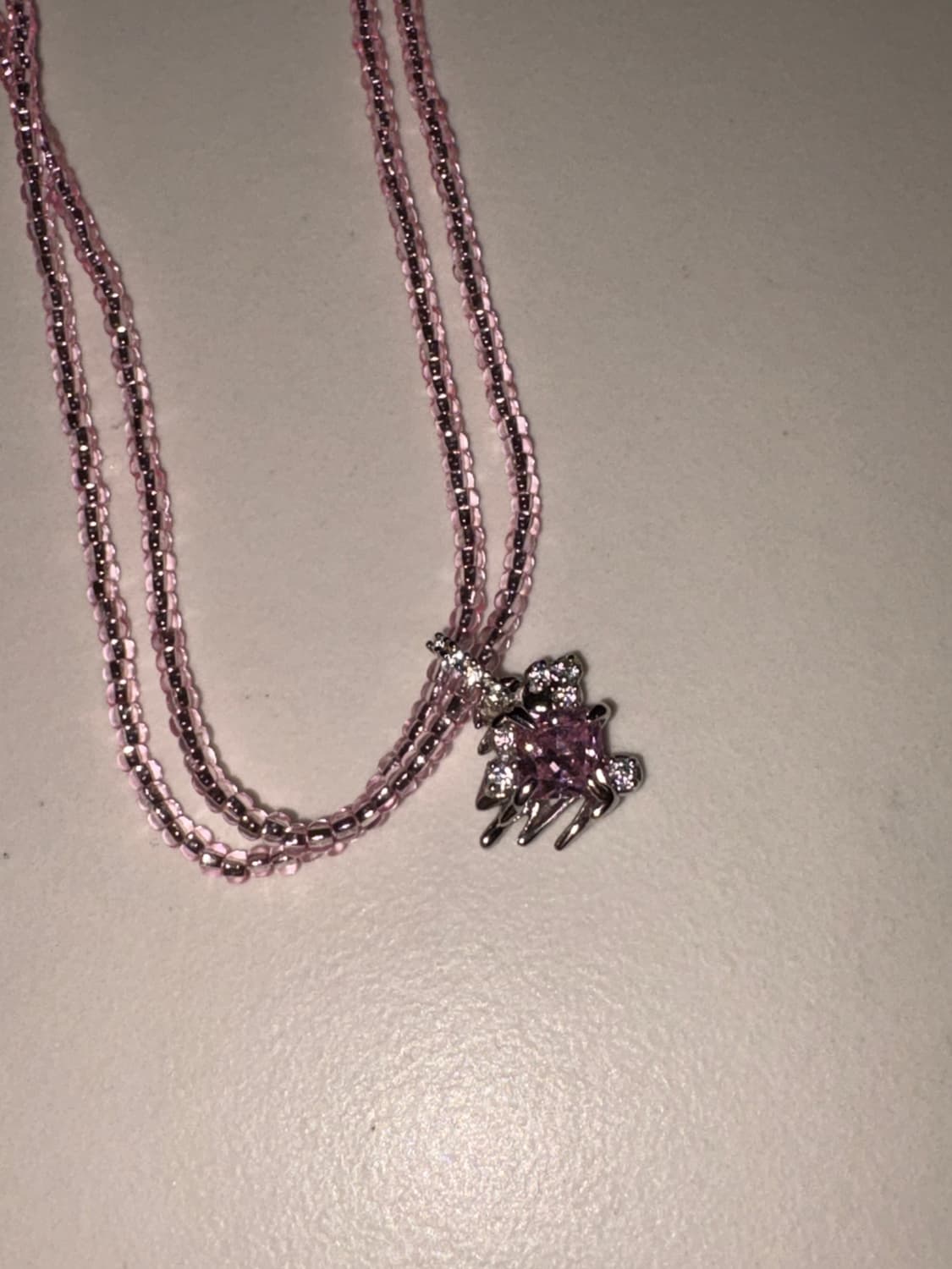 위민 비즈목걸이 핑크 yvmin 상품이미지5