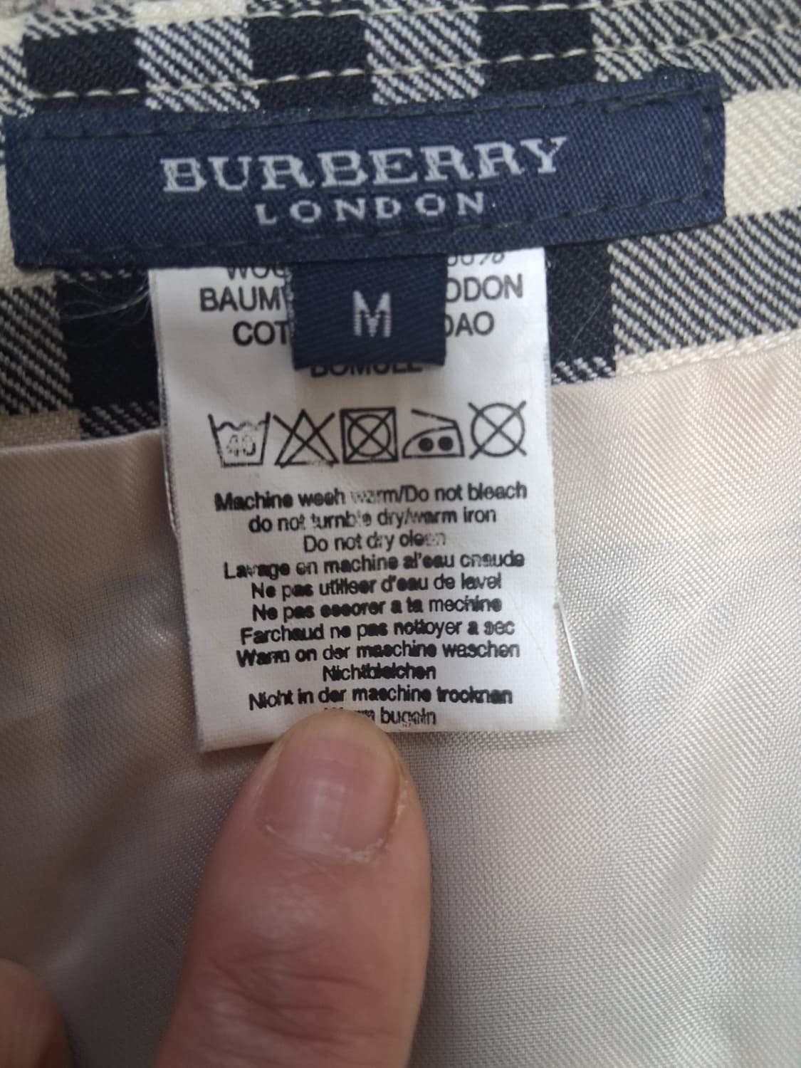 버버리여성체크스커트 상품이미지3