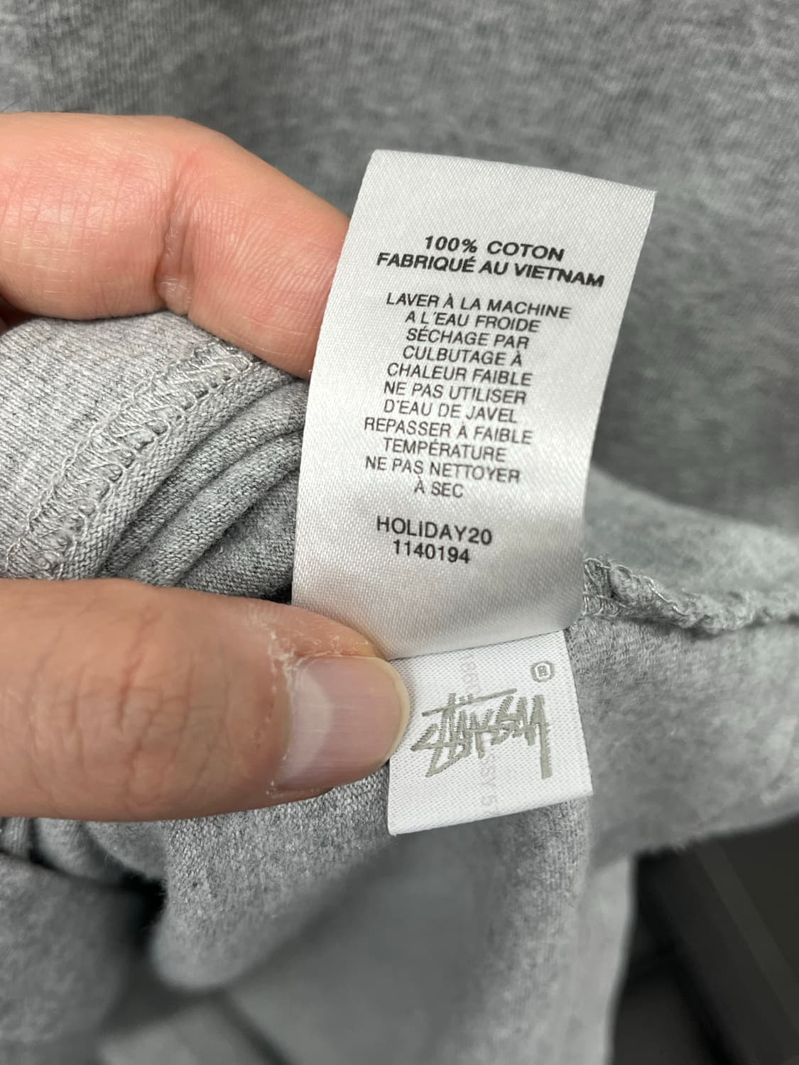 스투시 stussy stock logo 티셔츠 grey heather M 상품이미지7