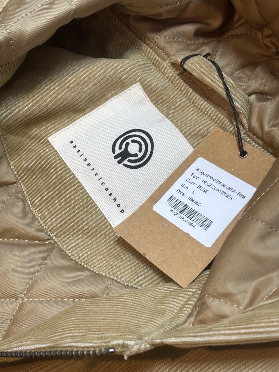 eastserviceshop 빈티지 후디드 봄버/새상품 상품이미지6