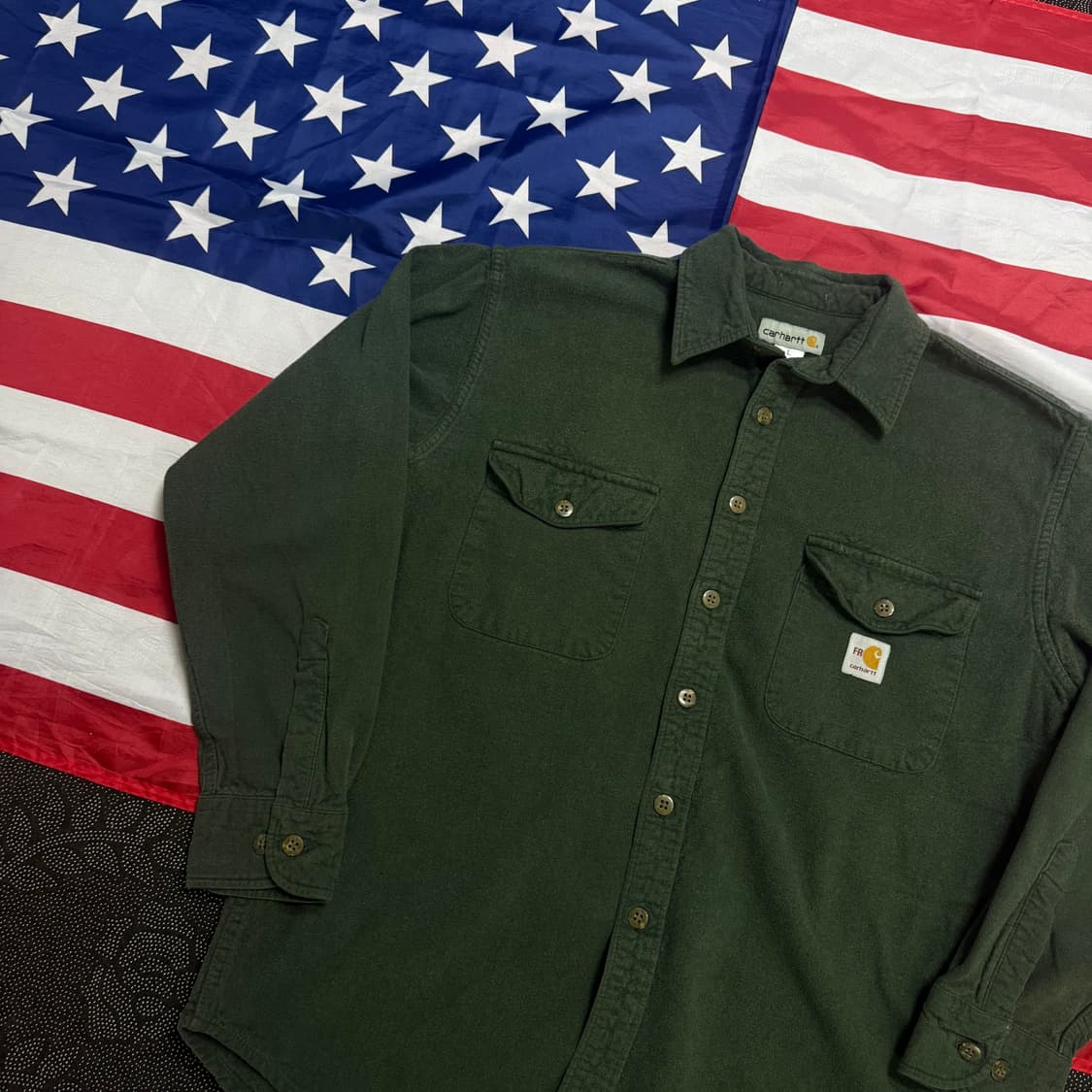 carhartt 칼하트 리메이크 워크 울 셔츠  - no,1 상품이미지2