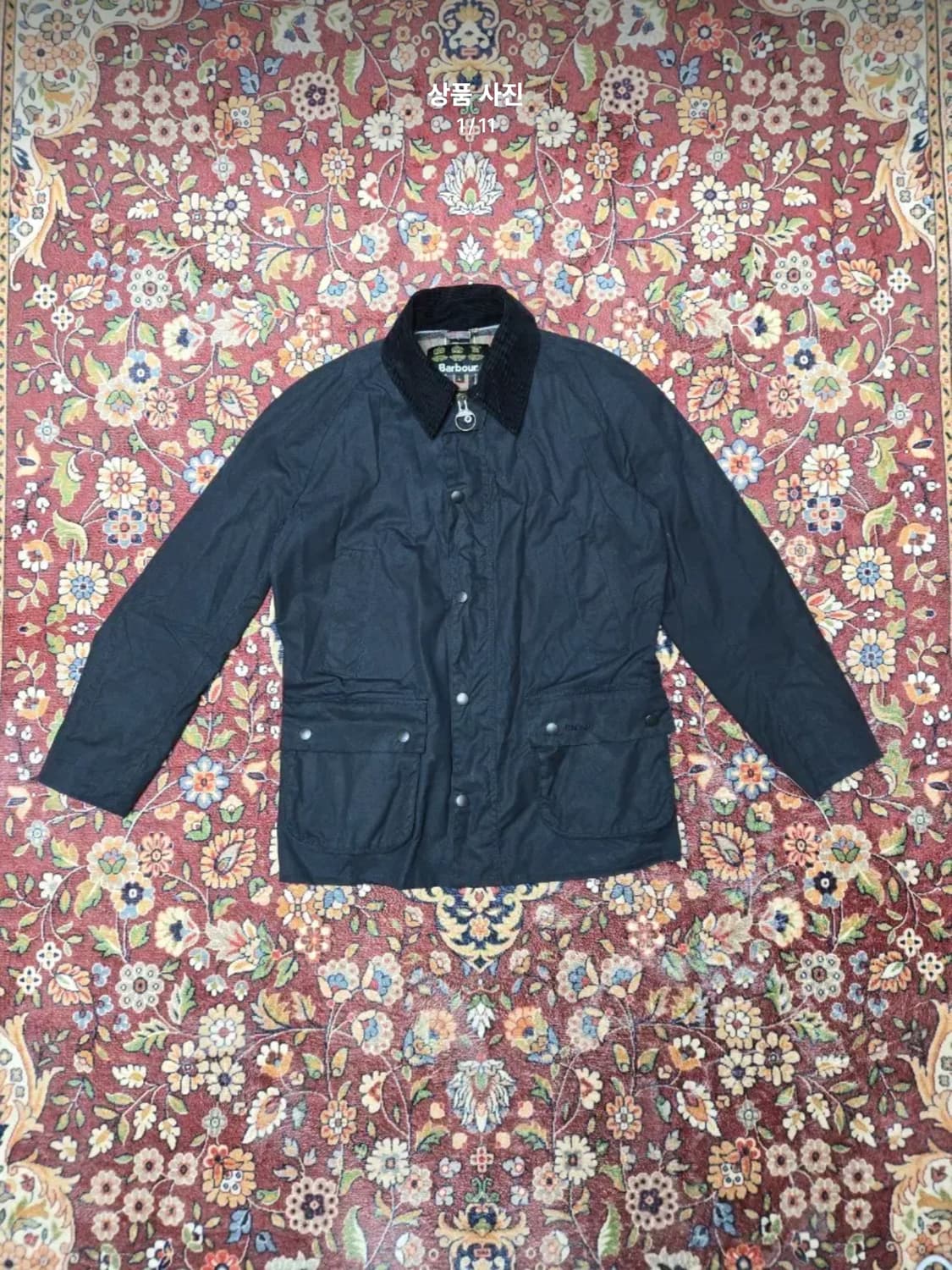 바버 (Barbour) 남성 애쉬비 (Ashby) 왁스 재킷 (L)네이비 상품이미지1