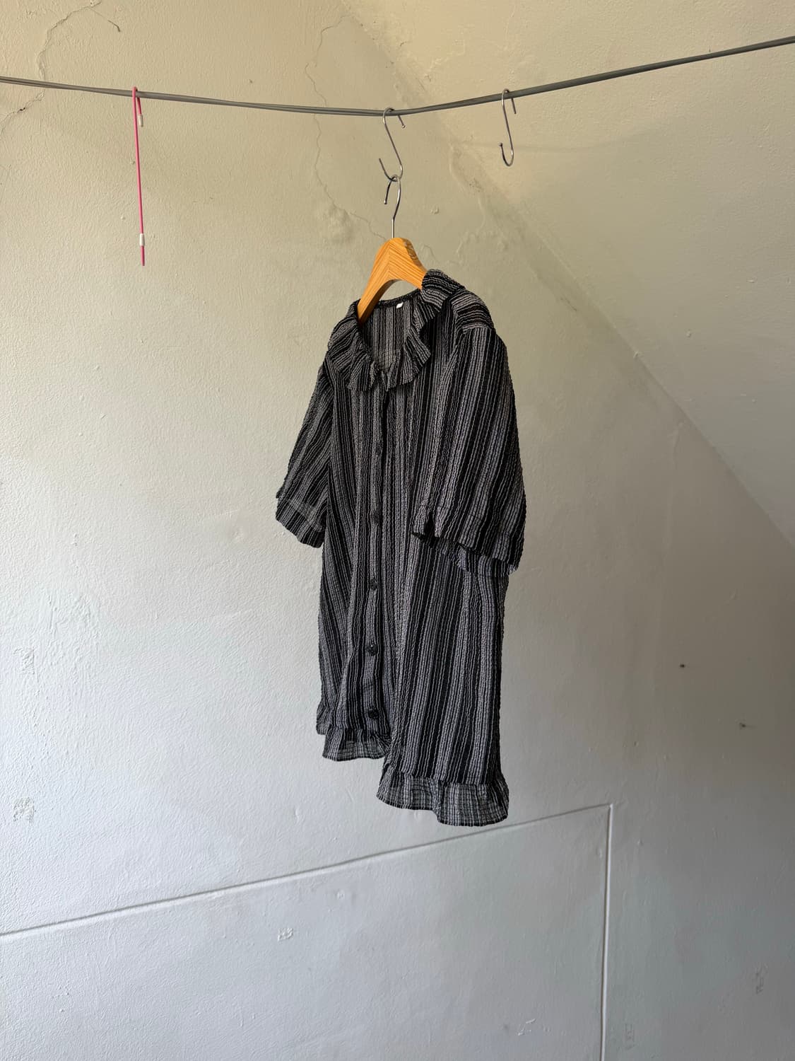 시어서커 쁘띠 스트라이프 블라우스 상품이미지4