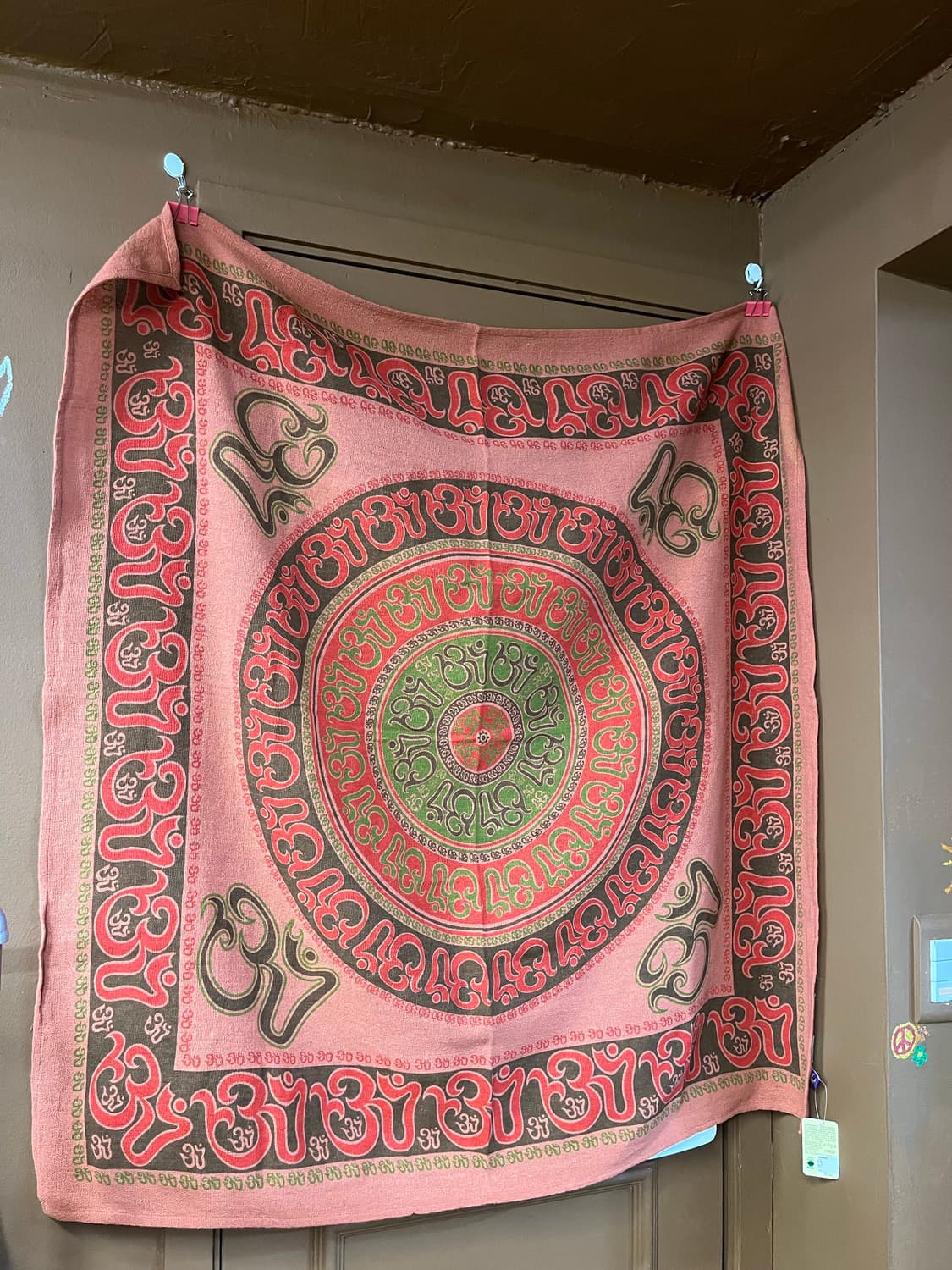 옴(ॐ) 만다라 히피 일본 빈티지 태피스트리 패브릭 상품이미지3