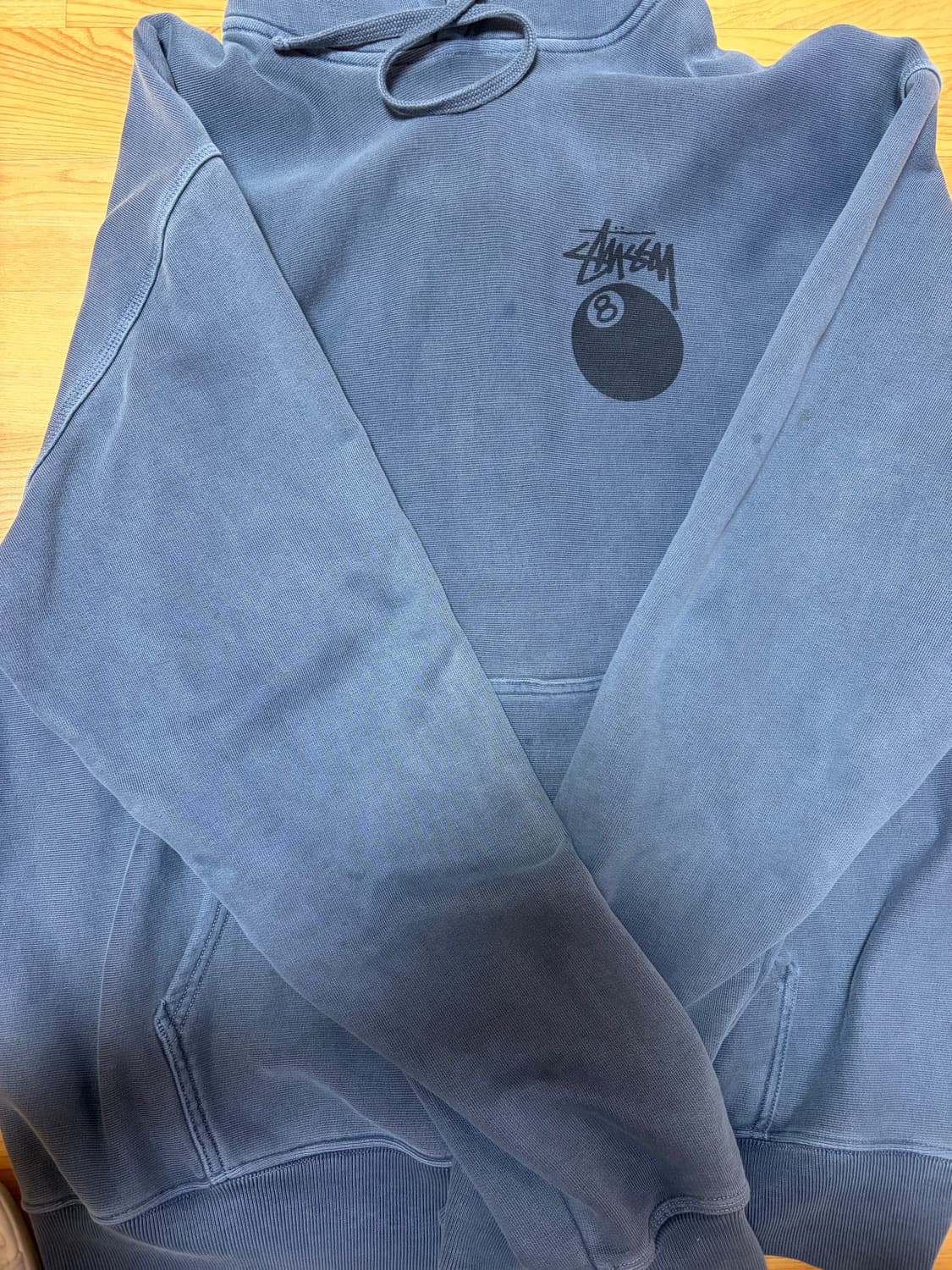 스투시 피그먼트 8볼 후드티 네이비 M 상품이미지4