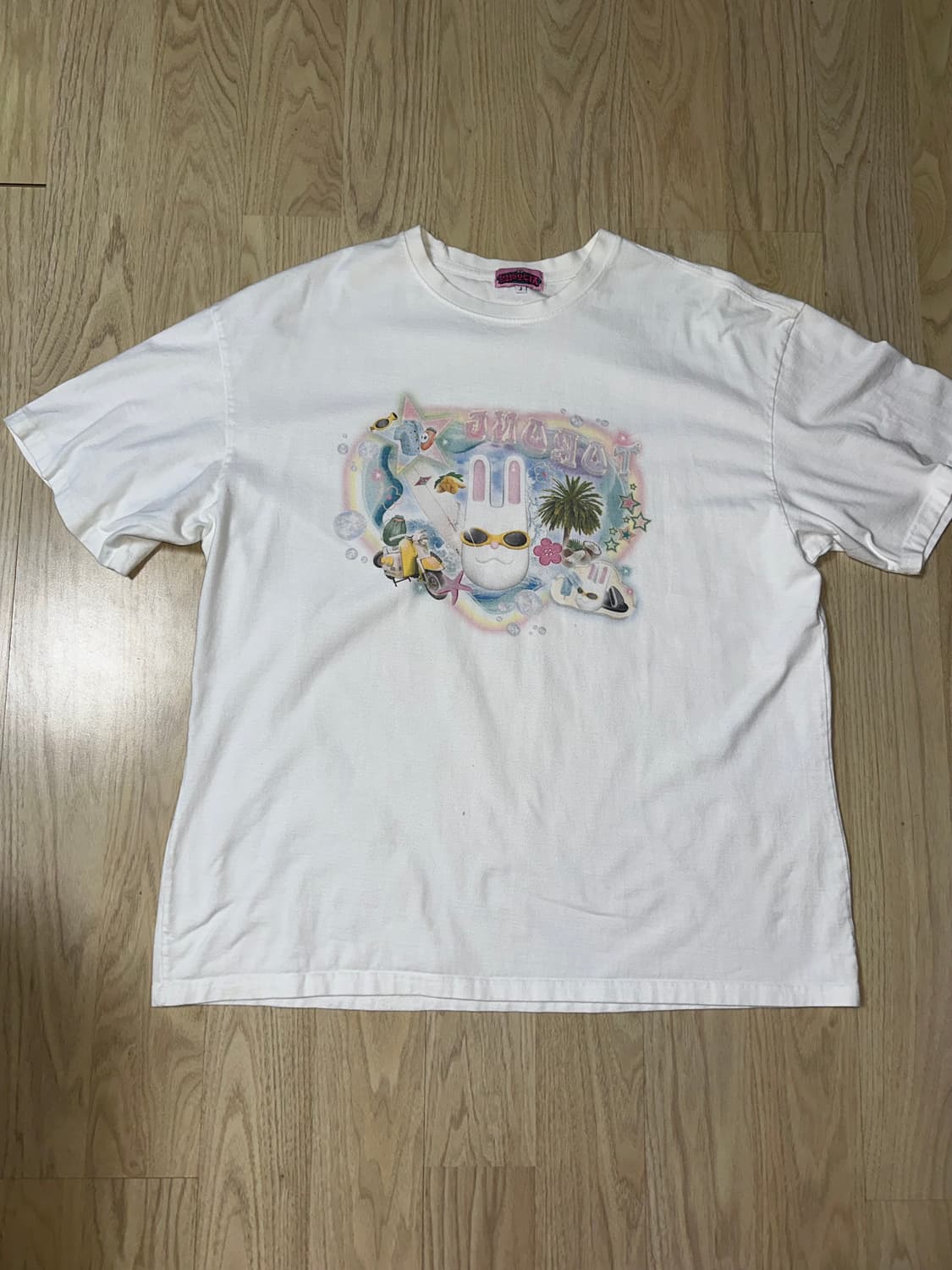 토롱이 더현대 팝업 티셔츠 화이트 상품이미지1