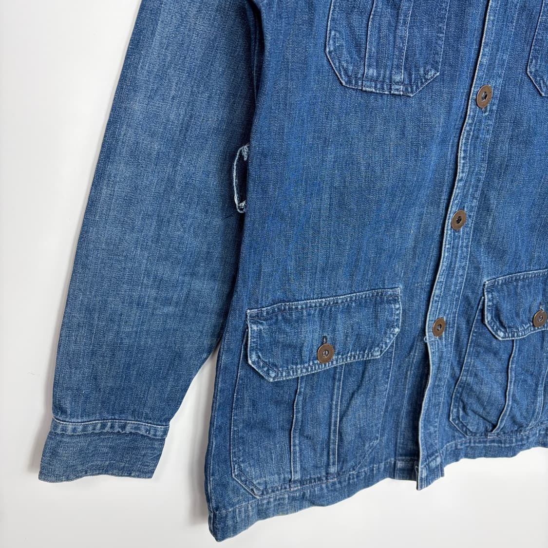 80s 랭글러 청 셔츠 코트 데님 자켓 상품이미지6