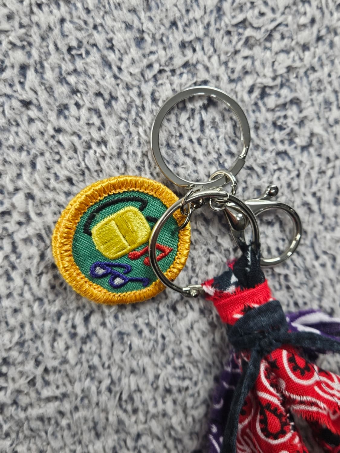 핸드메이드 커스텀 패치 반다나 카라비너 키링 ( OS ) / 10875 상품이미지3
