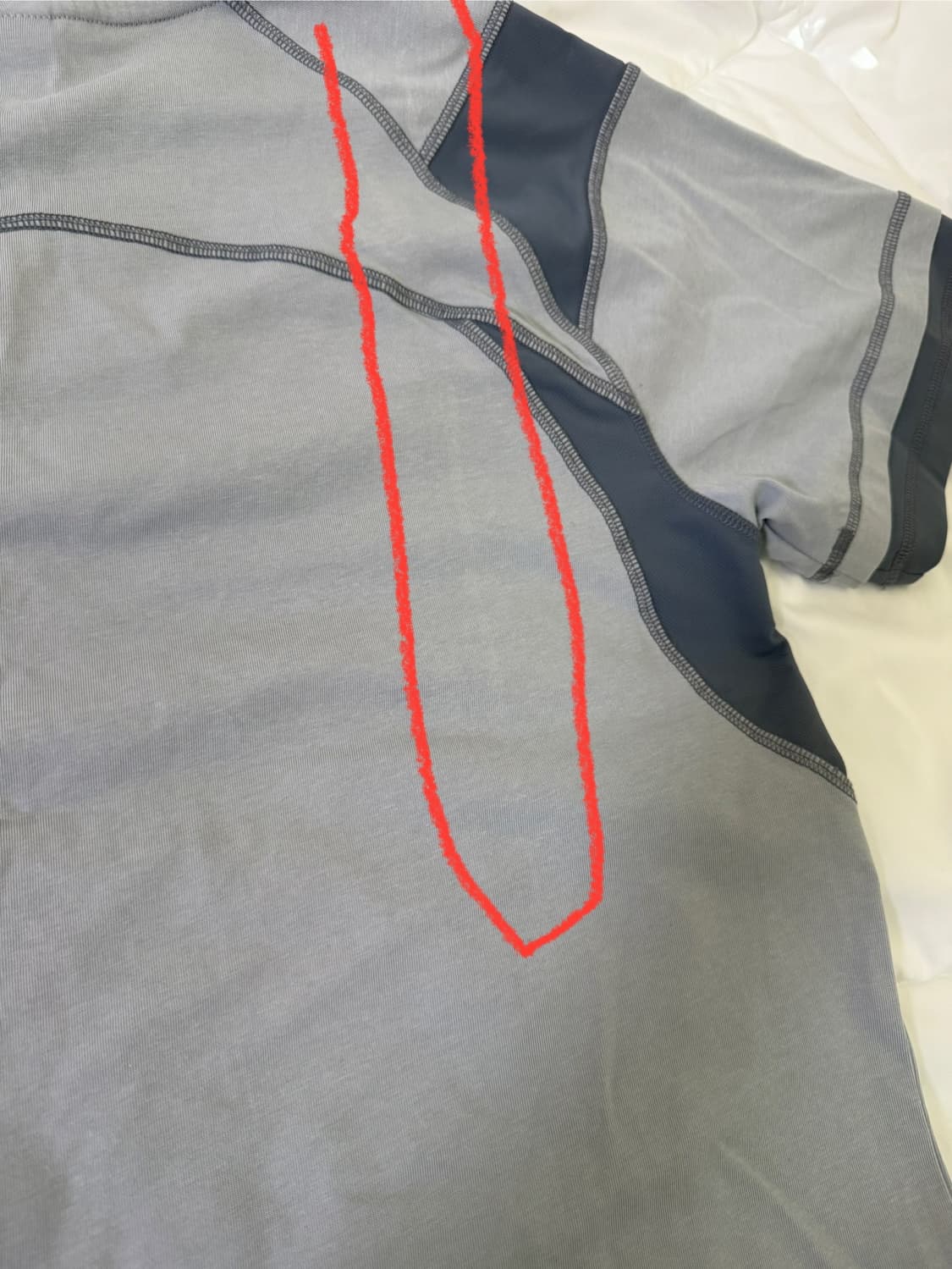 산산기어 메쉬 판넬 티셔츠 스카이 블루 상품이미지3