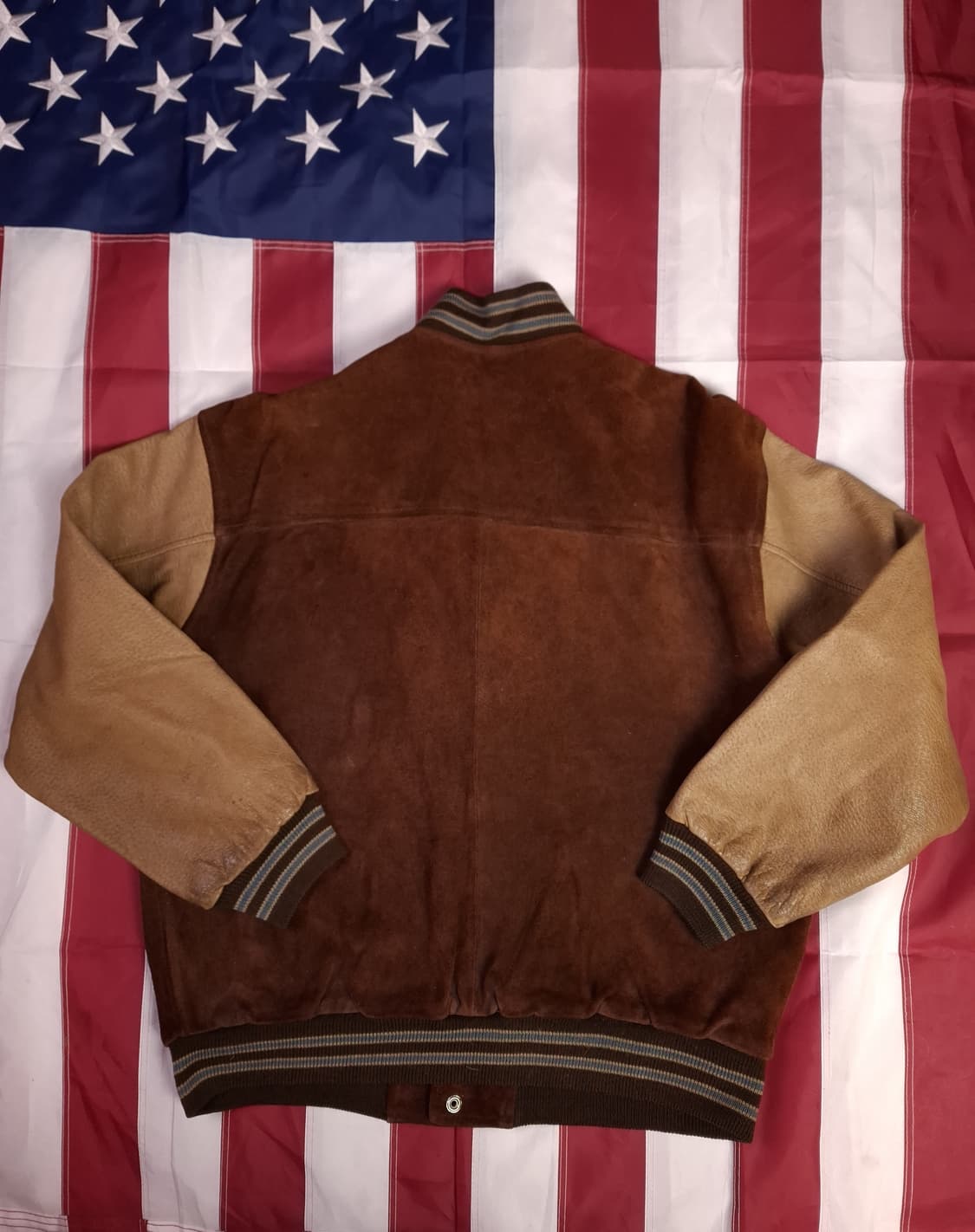 오리지날 80's 일본판 BA-TSU 리얼스웨이드 바시티자켓 상품이미지7