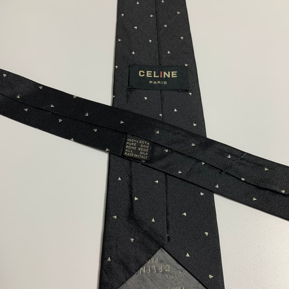 셀린느(CELINE) 블랙컬러 명품넥타이 A+등급 7.6cm 상품이미지7
