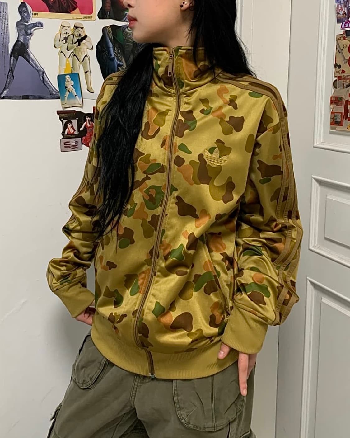 아디다스 카모 져지 저지 트랙탑 집업 하이넥 95 파이어버드 갸루 로리걸 상품이미지2