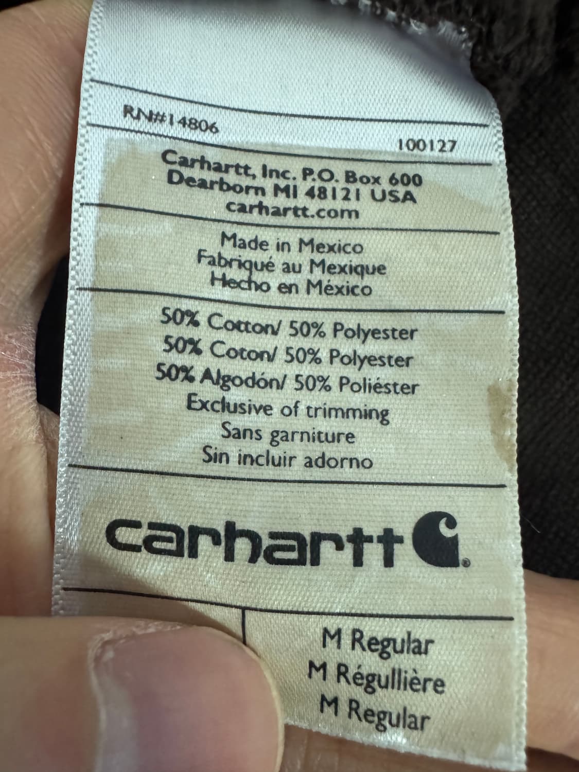 칼하트 사이드 스펠아웃 기모 코코아 후드티 L ~ XL 상품이미지5