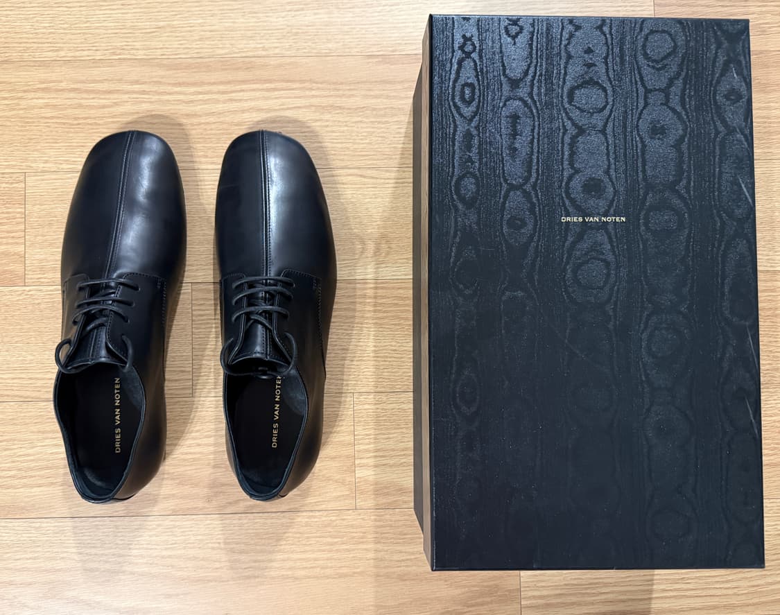 41) 드리스 반 노튼 플랫 더비 슈즈 블랙 드리스반노튼 상품이미지1