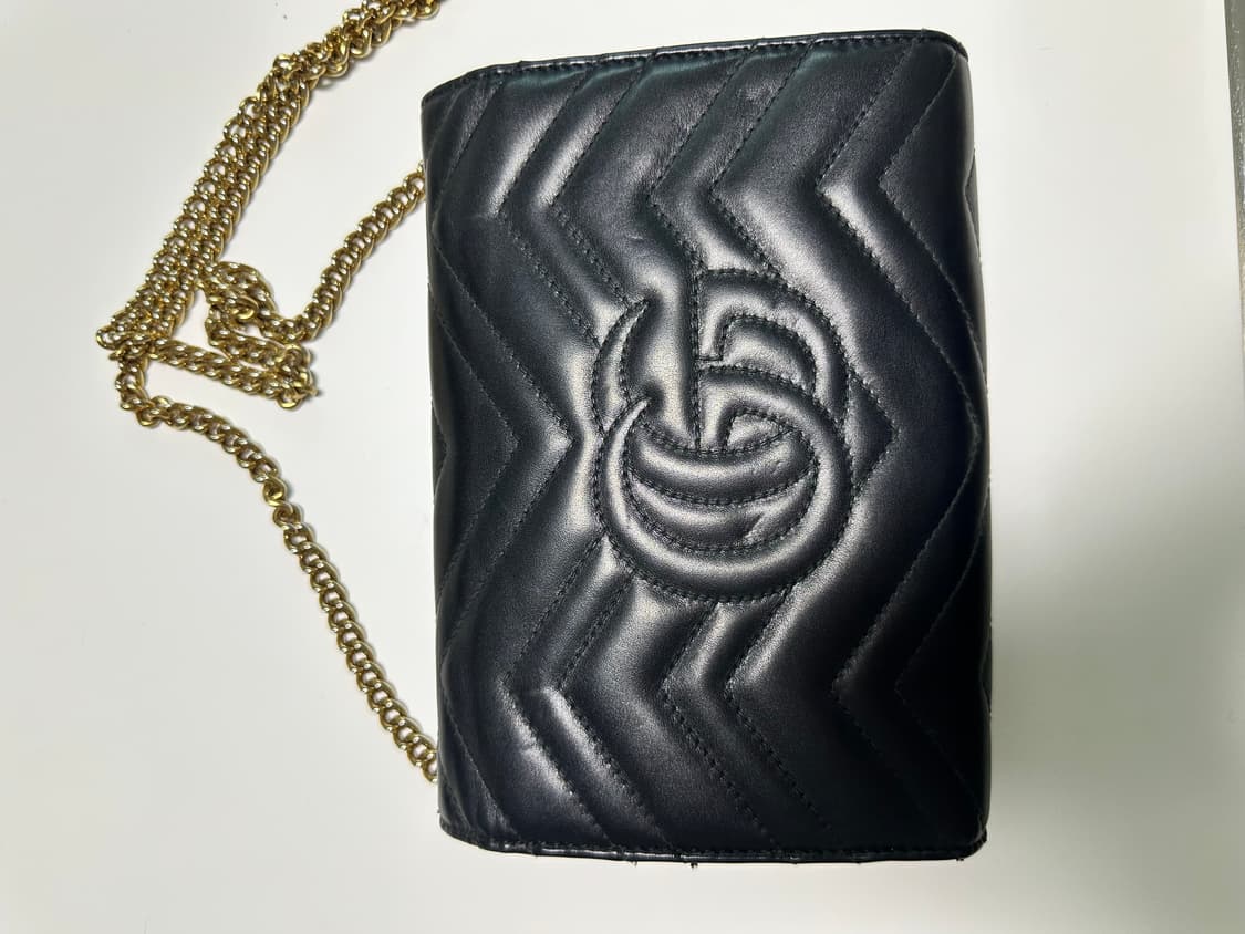 구찌 마몽트 마틀라세 체인백 블랙 상품이미지2