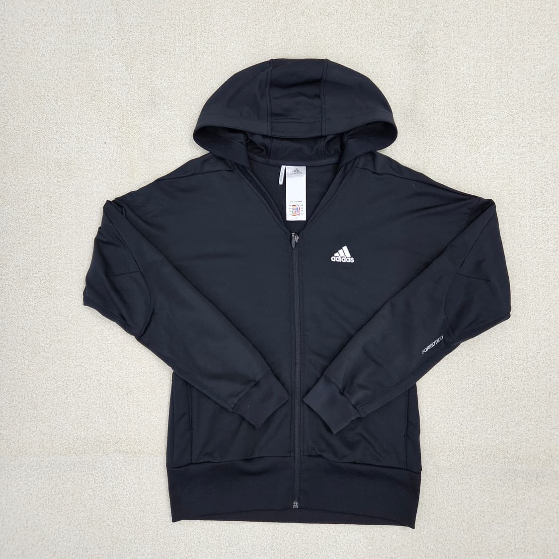 [95] 아디다스 블랙 스몰로고 후드 집업 자켓 1027JM1 상품이미지1