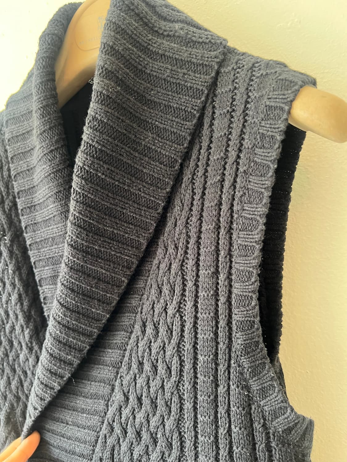 로렌 랄프로렌 여성 블랙 케이블니트조끼 니트베스트 상품이미지4