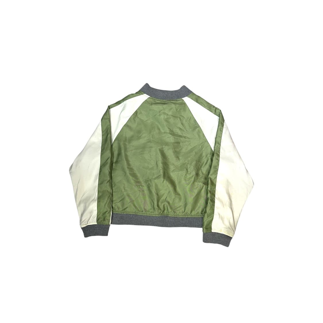 일본 빈티지 그린 화이트 스카잔 빈티지 크롭 스카잔 자켓  상품이미지5