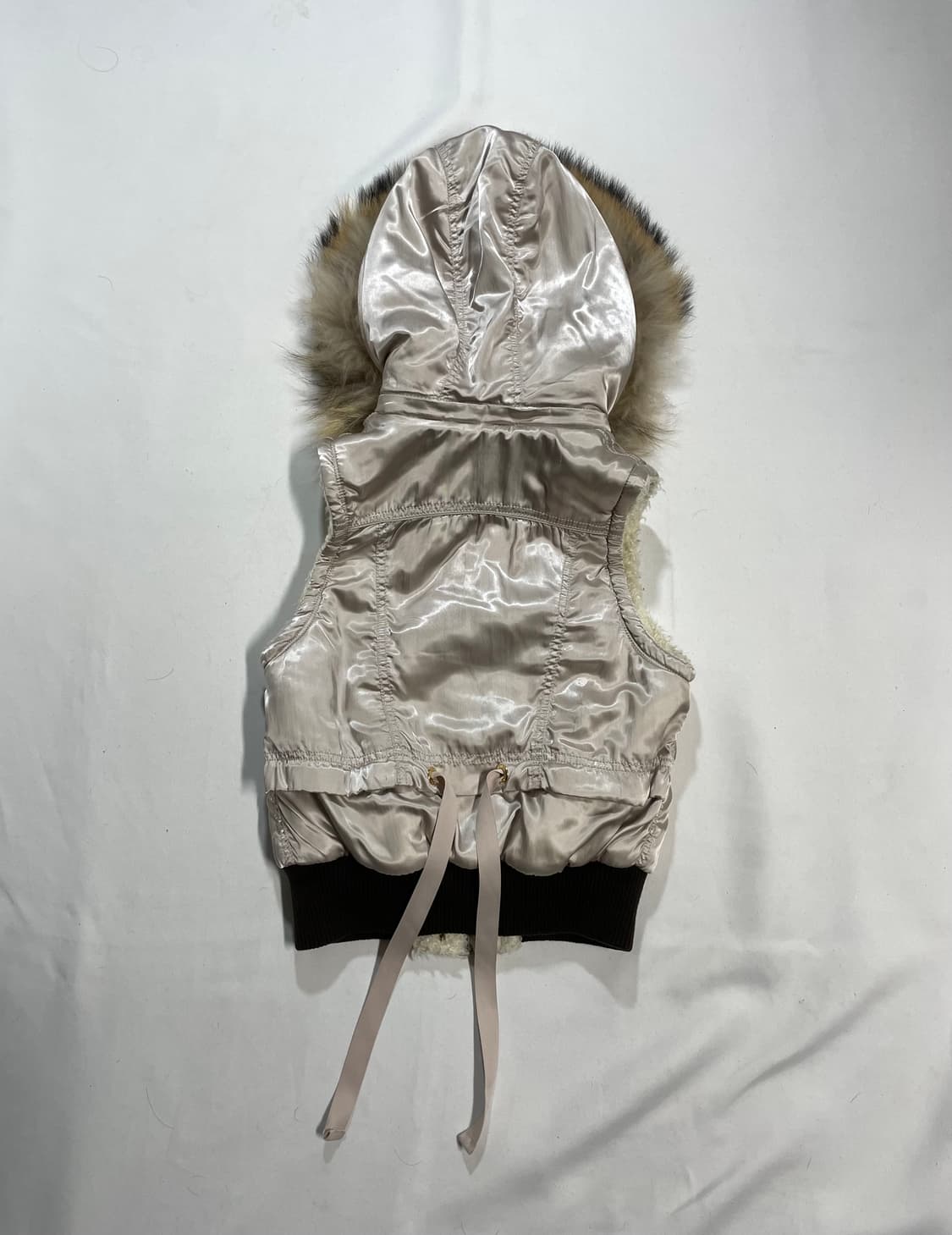 y2k 라쿤 울프죠 새틴 봄버 베스트 상품이미지4