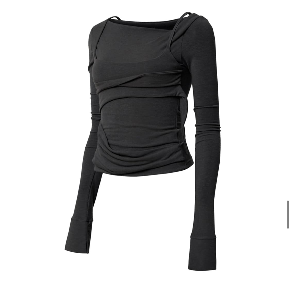 플레어업 레이어드 롱슬리브 (블랙) 상품이미지4