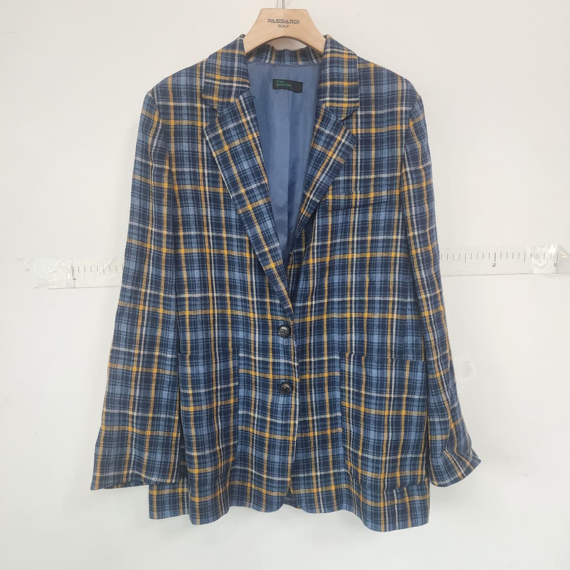 스틸 베네통 체크 자켓 상품이미지1