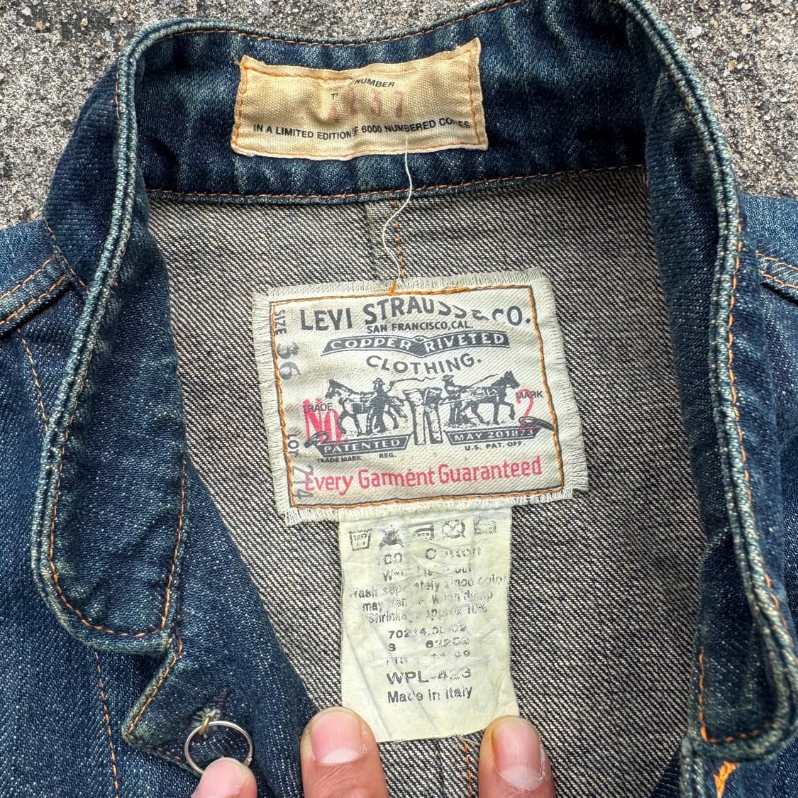 [M] Levis X Visionire 31 Blue 한정판 데님 자켓 상품이미지8