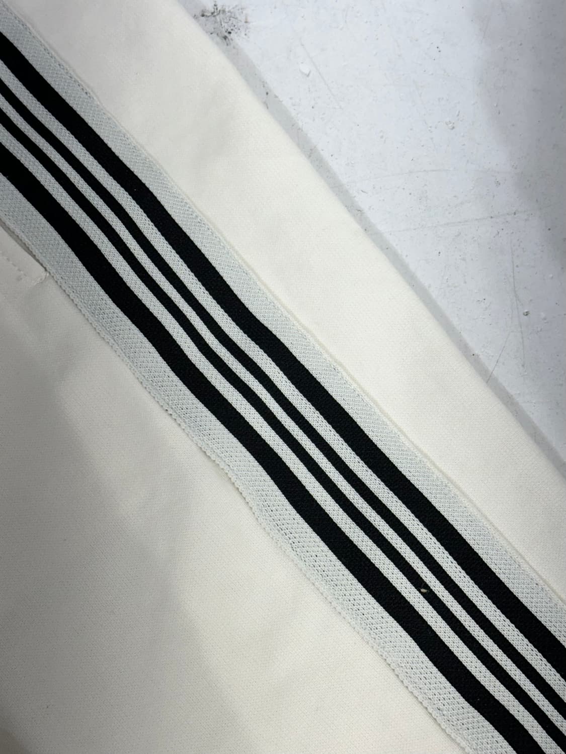 일본 빈티지 화이트 블랙 사이드 라인 와이드 추리닝 바지 F 상품이미지6