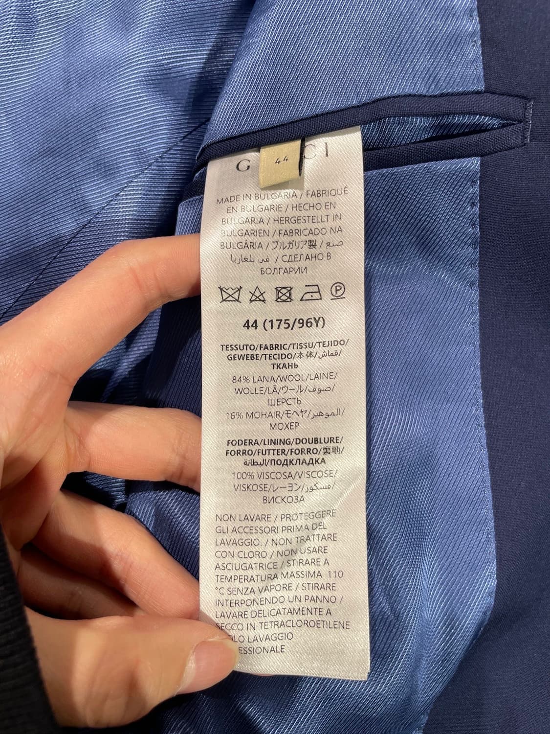 구찌 네이비 2B 패치 포켓 울 블레이저 상품이미지8