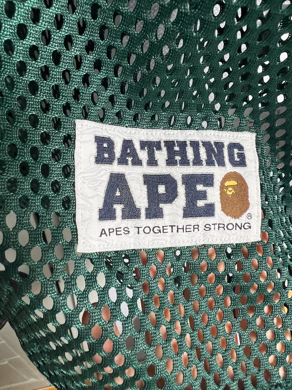 베이프 라인 카모 릴렉스핏 풋볼 져지 반팔 그린 상품이미지6