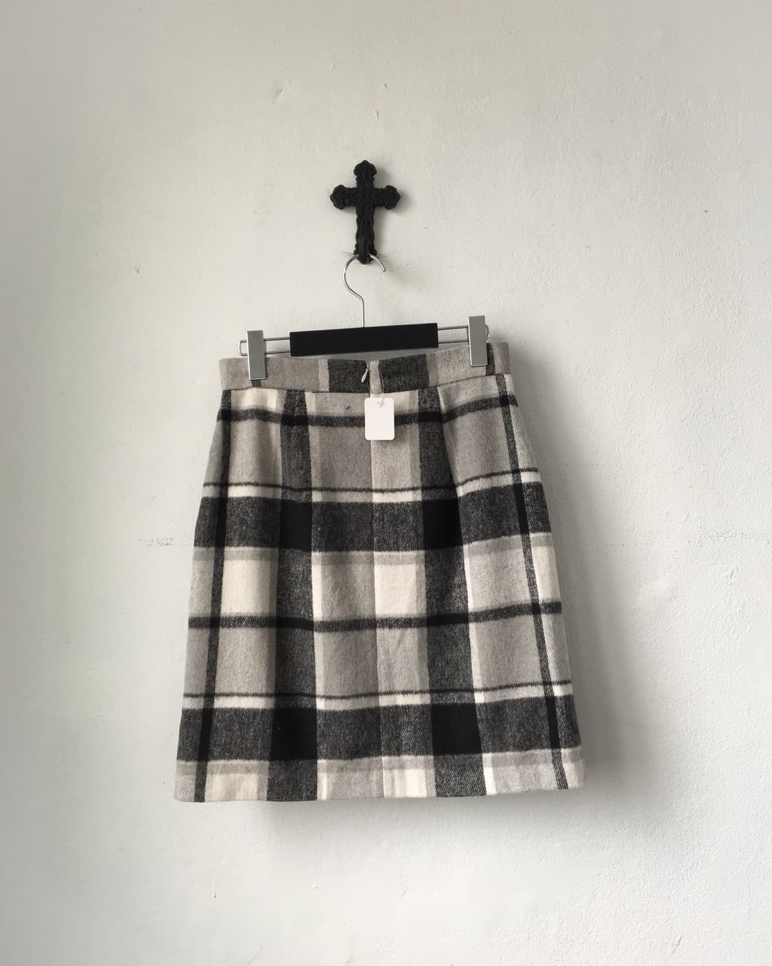 Woolen check pattern skirt 상품이미지2