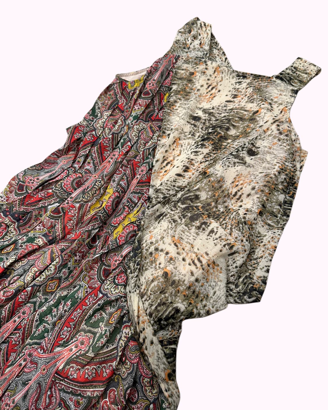 bohemian 2pattern drape dress 상품이미지5