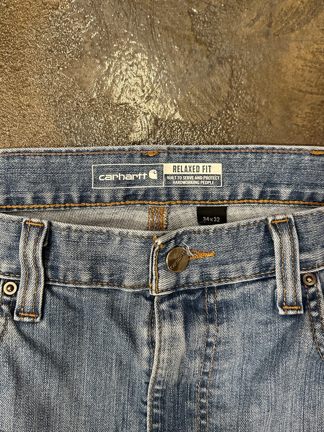 칼하트 러그드 플렉스 릴렉스드  핏 데님팬츠 34x32 상품이미지2