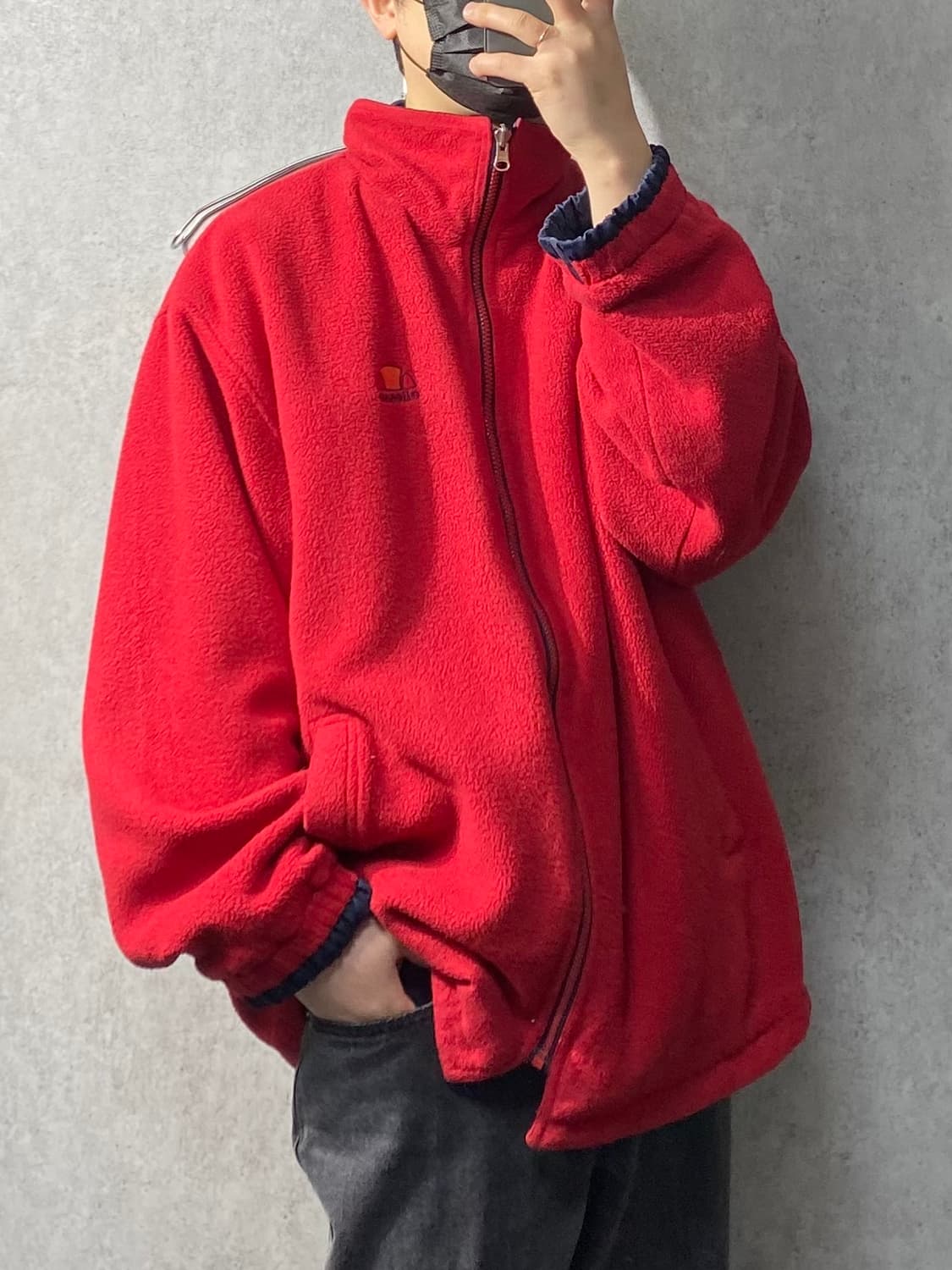 [XL] 90s ELLESSE 엘레쎄 올드스쿨 리버서블 플리스 자켓 상품이미지10