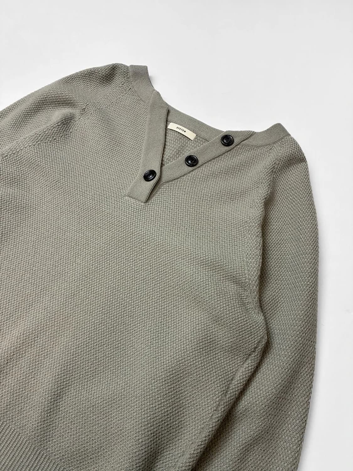 시스템 19FW 버튼 폴로 울 캐시미어 버튼 니트 PN5108 상품이미지2
