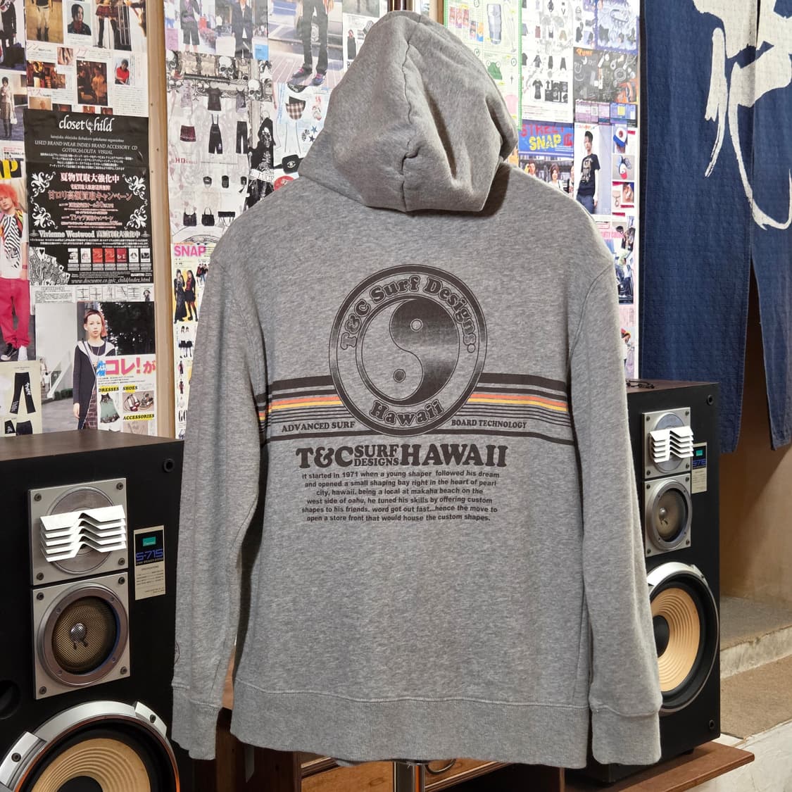 JPN 티엔씨 서프 그레이 프린팅 후드집업 상품이미지4