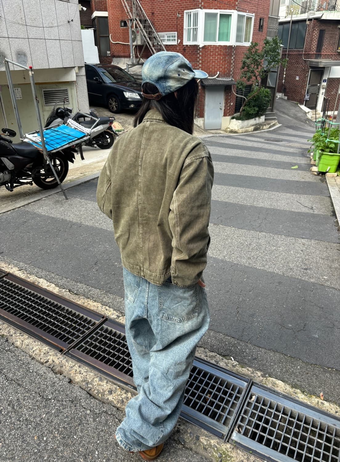 [unisex] 빈티지 디트로이트 워크웨어 자켓- khaki 상품이미지4