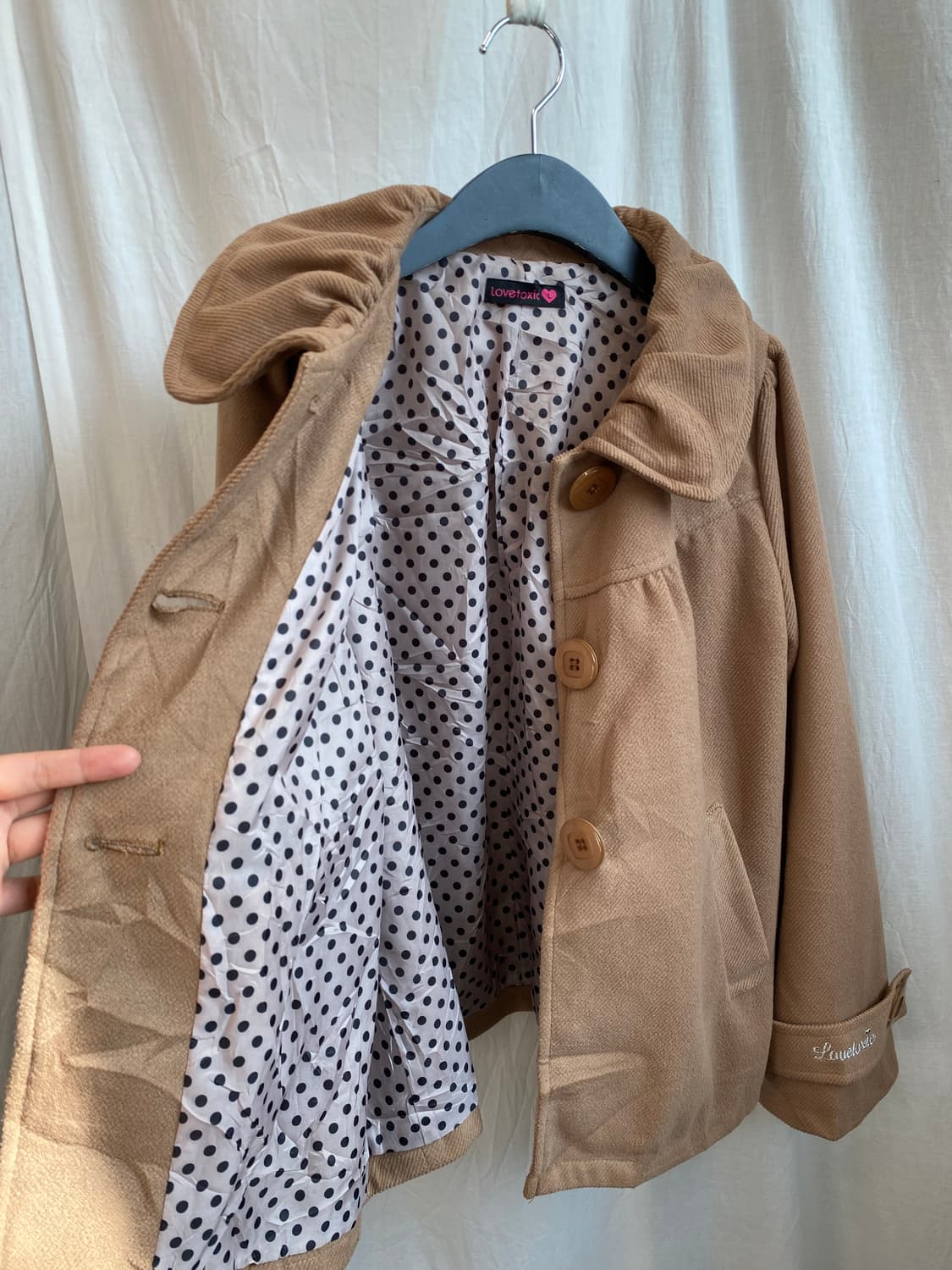 LOVETOXIC 브라운 하프코트(-66) 상품이미지6