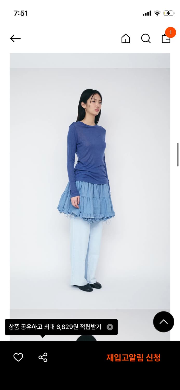 코스모스 롱슬리브 블루 상품이미지5